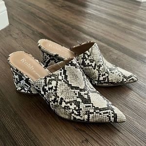 Rohb by Joyce Azria pointed too mule heel